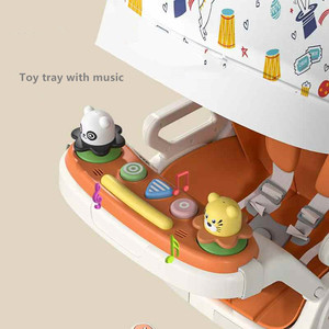 รถเข็นเด็กอเนกประสงค์รุ่นใหม่ปี <span class=keywords><strong>2026</strong></span> โครงอะลูมิเนียมอัลลอยด์ เบาะนั่งขนาดใหญ่ขึ้น สายรัดนิรภัยแบบห้าจุด พร้อมไฟและเสียงเพลง - Product Image 4