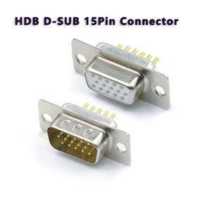 Conector Macho D-SUB de 15 Pines de Alta Calidad LUNG KAY, Enchapado en Oro, Carcasa Metálica, Tipo Soldadura, para Control Industrial y Computación - Product Image 2