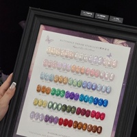 Ensemble de vernis à ongles gel effet œil de chat 30 couleurs, fabrication directe, avec perles de verre colorées, 15 ml, longue tenue, pour salon et usage domestique