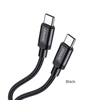 JOKADE kabel Data pengisi daya ponsel pintar, kabel Data pengisi daya ponsel pintar, kawat kepang aluminium paduan tipe-c ke tipe-c PD100W 1M untuk ponsel