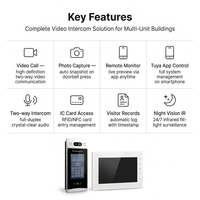 Videocitofono con App Tuya, Sblocco Remoto, Interfono Bidirezionale, RFID, Schermo Touch da 7 Pollici, Impermeabile, Direttamente dal Produttore