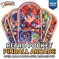 Jeu de flipper de poche HTL, mini lanceur de flipper portable, jouet d'arcade rétro, entraînement de la concentration, interactif parent-enfant, cadeau pour enfants