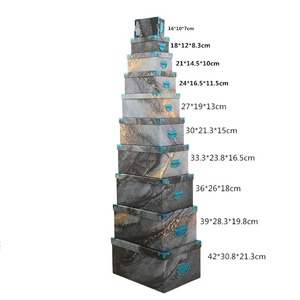 ชุดกล่องเก็บของขวัญลายหินอ่อนแบบกำหนดเองสำหรับคริสต์มาส 10 ชิ้น - Product Image 2