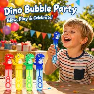 Juguete de Burbujas, Mini Varita de Burbujas de Dinosaurio de Plástico, Juguete de Burbujas para Niños, para Jugar al Aire Libre en la Playa o el Parque, Fácil de Transportar - Product Image 1