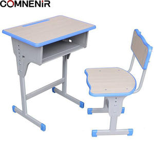 Meubles de classe scolaire, pupitre d'élève en MDF, pupitre et chaise d'école, table et chaises d'école à hauteur réglable pour l'école primaire - Product Image 3