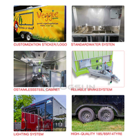 Camion de restauration avec cuisine complète, remorques entièrement équipées, chariots à café et bar mobile de concession