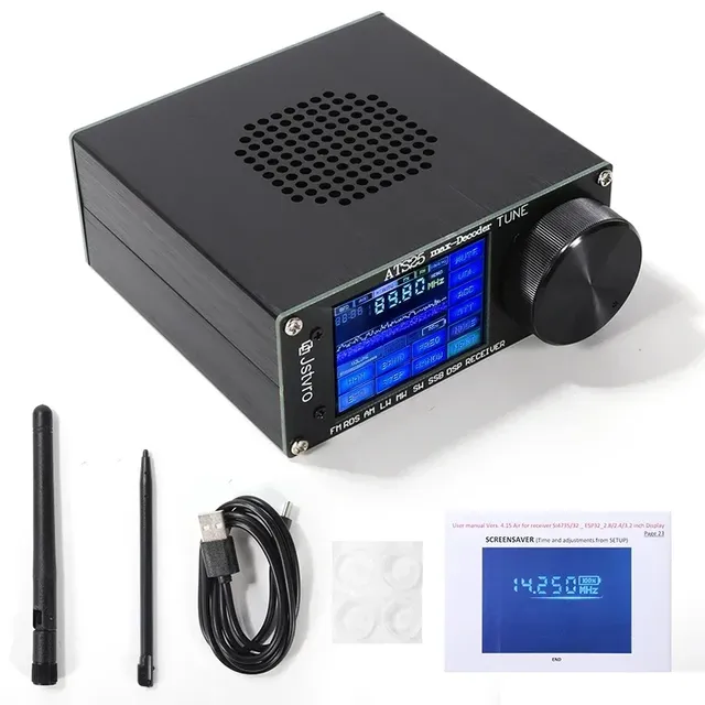Custom 4.17 Official Registered ATS25 Max Decoder Si4732 Full Band Radio Receiver FM RDS AM LW MW SW SSB DSP Receiver ATS 25