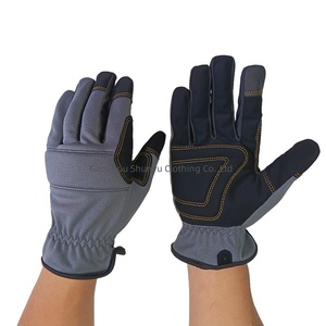 Gants de travail pour hommes Shunyu, en polyester/cuir synthétique, compatibles écrans tactiles, flexibles et durables pour la construction, la mécanique et l'entrepôt - Product Image 2