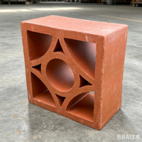 Blocs de ventilation en argile rouge naturelle, carreaux muraux en terre cuite pour l'extérieur des bâtiments et les cloisons de jardin