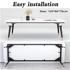 Family <b>kitchen</b> dining <b>table</b> and chair set, creative <b>small</b> apartment matte thickened dining <b>table</b>, modern minimalist light - Product Image 2