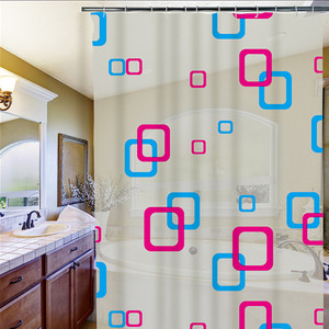 Cortinas de Baño de Diseño Mixto en Existencia de Fábrica, Cortinas de Ducha con Patrones Abstractos, Impermeables y Lavables - Product Image 2