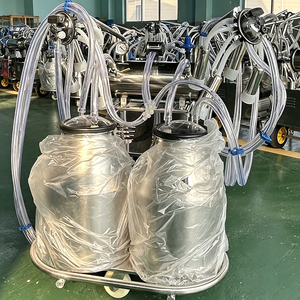 Máquina de Ordeño de Pistón <span class=keywords><strong>para</strong></span> <span class=keywords><strong>Vacas</strong></span>, Bomba de Vacío de 25L, Ordeñadora Automática Portátil con Cubeta de Acero Inoxidable, 10-12 <span class=keywords><strong>Vacas</strong></span> por Hora - Product Image 6