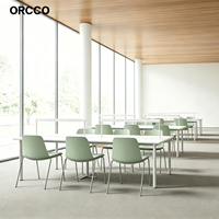 Chaise de lecture en plastique empilable avec base en acier pour étudiants, mobilier de bureau pour bibliothèque d'université, d'école ou de collège, prix d'usine