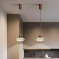 Lámpara de Techo de Vidrio Estilo Nórdico, Lujo Ligero, Postmoderna, Simple, de Hierro, LED, 220V, para Entrada, Balcón, Pasillo, Estilo Americano
