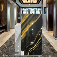 Prix usine de haute qualité Black Gold Line Design Carreaux de sol en marbre 600*1200 pour murs intérieurs, sols,