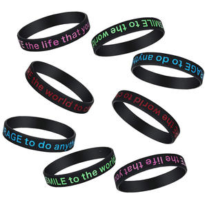 Pulseras de Silicona con Diseño Geométrico Inspirador Dream Big, Paquete de 6, Resistentes al Agua, Motivacionales, Decorativas - Product Image 4