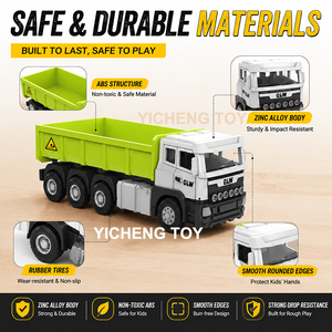 Camion malaxeur à béton en alliage moulé sous pression, jouet à friction, mini véhicule de construction, tambour rotatif, voiture à benne basculante, cadeau pour enfants - Product Image 4