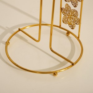 XQ- Portarotolo Verticale Multifunzionale in Metallo a Singolo Livello con <span class=keywords><strong>Design</strong></span> Pieghevole per Uso in <span class=keywords><strong>Cucina</strong></span> - Product Image 4