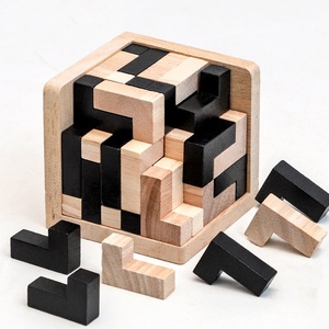 Puzzle de casse-tête Luban – Cube en bois 3D, puzzle Burr, casse-tête à emboîter – Jeu d'intelligence, jouet éducatif pour enfants et adultes – C - Product Image 6