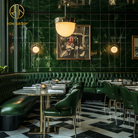 Ensemble de mobilier de luxe Ron Group en cuir et marbre pour hôtels, cafés et restaurants : tables, chaises et banquettes