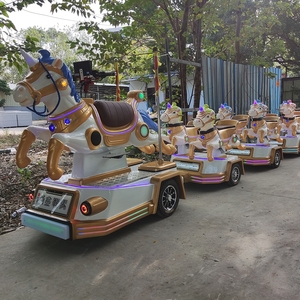 Çocuklar ve yetişkin parkı eğlence küçük tren sürmek elektrikli turist yol izsiz No. <span class=keywords><strong>2</strong></span> Mi Xiang Qiao parkı altın savaş atı 21 - Product Image 3