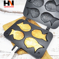 Poêle à Taiyaki 2, 3 ou 4 poissons, antiadhésive, pour gaufres, mini-œufs et crêpes, ensemble de cuisson
