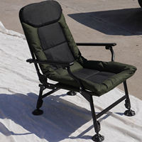 Chaise de camping confortable et durable en tissu Oxford en fer, pliable et portable pour la pêche, la plage, le jardin