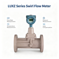 LUXZ Series Swirl Flow Meter Auto Temp Pressure Compensation Gas Flow Measuring Instrument