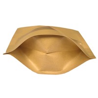 Pochettes debout en papier kraft brun 25x35cm Sacs à fermeture éclair Doypack avec fenêtre pour les noix, les collations, les bonbons et les fruits secs