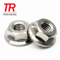Tuerca hexagonal con brida de titanio DIN 6923