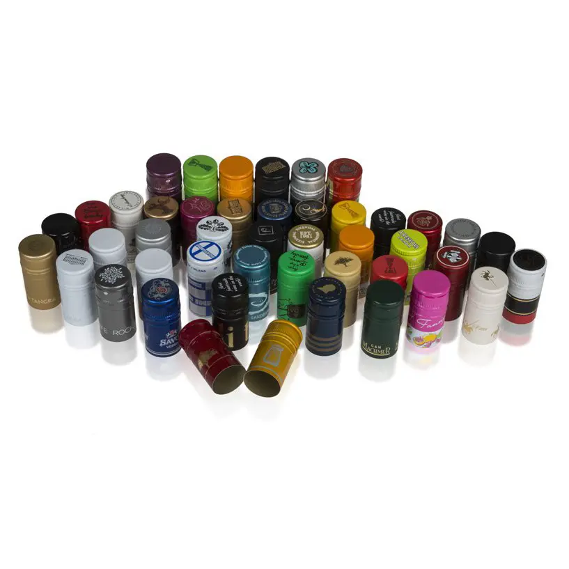 Different Color Metal Aluminum Screw Caps with Tinfoil Liner Cap for wine bottle