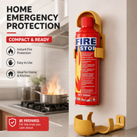 Extincteur d'incendie miniature pour voiture Fire Stop 100 ml/500 ml, spray aérosol portable pour l'extinction des incendies avec support mural