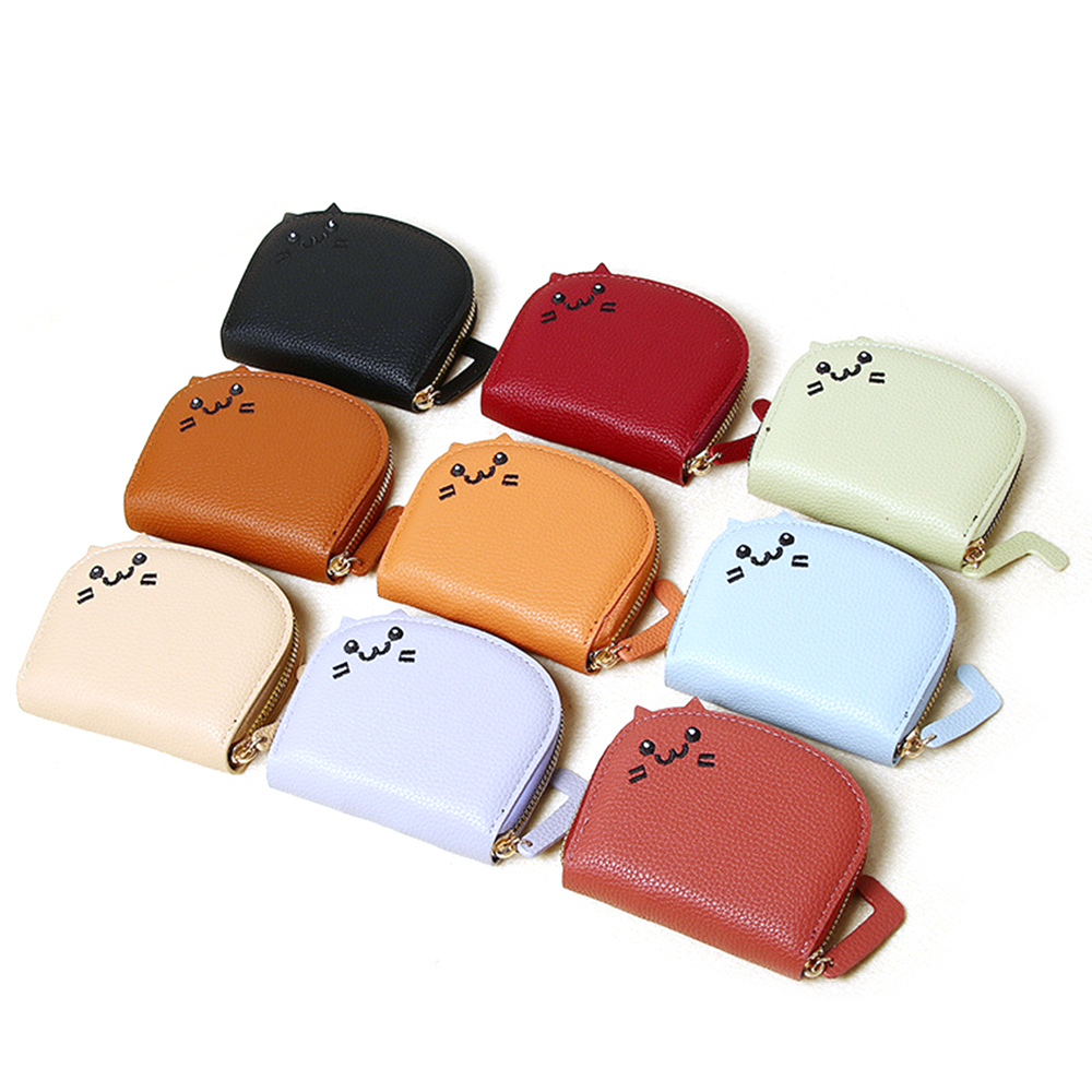 Portefeuille Chat Porte-cartes Motif 3 Chats 14x10cm - Neuf Avec étiquettes, PU Imperméable