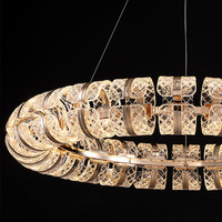 Luminaire suspendu LED de style contemporain de haute qualité, lustre circulaire moderne pour salle à manger