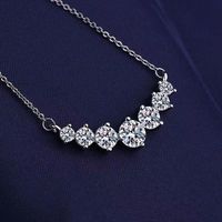 Kustom 18K emas putih VVS Moissanite berlian mode kalung liontin perhiasan kustom