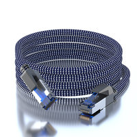 Cable de Conexión Ethernet Cat8 RJ45 LSZH Sin Halógenos, 1m, Longitud Personalizable, Conductor de Cobre Puro, Certificado ISO9001, CE/ROHS