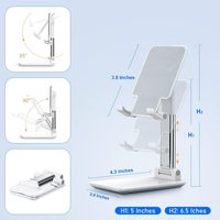 Support de téléphone portable réglable en hauteur et en angle, rotation à 360 degrés, léger, flexible, avec coussinet en silicone, pour bureau
