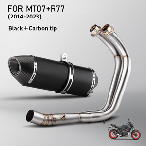 Système d'échappement complet pour moto <span class=keywords><strong>Mt07</strong></span> XSR700 2014-2024, échappement en fibre de carbone R77 51 mm/2 pouces, échappement <span class=keywords><strong>Mt07</strong></span> - Product Image 3