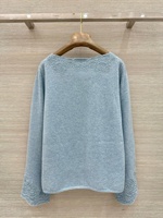 Pull en dentelle à manches longues pour femmes de haute qualité, couleur unie, style décontracté et confortable pour l'automne et l'hiver