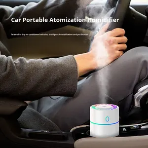 Nouveau coloré lumière en plastique ultrasons voiture humidificateur grand volume <span class=keywords><strong>de</strong></span> brume bureau petite chambre hydratation <span class=keywords><strong>de</strong></span> l'air - Product Image 5