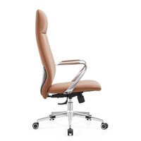 Chaise de bureau de direction de luxe américaine moderne, ergonomique, en cuir, réglable en hauteur, pivotante à 360°, avec roulettes et accoudoirs confortables