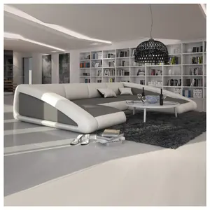 2024new design sporty roadster modern sofa set furniture luxury living room genuine sectional sofas high quality u-shape sofa