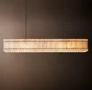 Lustre moderne en albâtre <span class=keywords><strong>Cora</strong></span>, lampes suspendues de luxe dorées, luminaire suspendu en marbre pour salon - Product Image 6