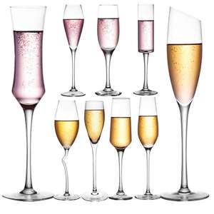 Taça de Vinho Elegante de Cristal Transparente com Haste Longa, Sem Chumbo, Feita à Mão, Soprada, para Casamento, Capacidade de 250ml - Product Image 1