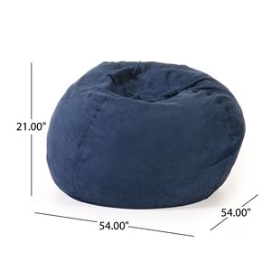 DB 5-Foot High-Density Shredded Foam <b>Bean</b> <b>Bag</b> Chair for Kids <b>Adults</b> Comfortable Removable Microsuede Cover for Home Use - Product Image 4