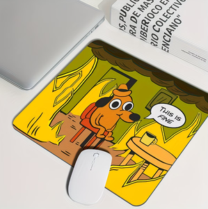 Tapis de bureau à thème Chien et Feu <span class=keywords><strong>It</strong></span>'s Okay, extra large XL/XXL, antidérapant, durable, accessoire de bureau amusant pour ordinateur - Product Image 4