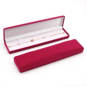 Scatola per Gioielli Rettangolare in Velluto di Qualità con Materiale Plastico+Velluto Design Semplice Colore e Logo Personalizzabili - Product Image 2