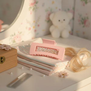 Tending Fashion con perline di cristallo carini eleganti accessori per capelli a becco d'anatra per bambini dolce stile vendita all'ingrosso - Product Image 2