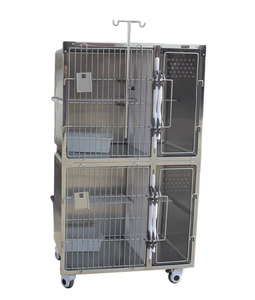 Wholesale Veterinary Products Double Tier Stainless Steel Vet Cage With Wheels For <strong>Dog</strong> Cat Isolation <strong>China</strong> Big <strong>Dog</strong> <strong>Kennel</strong> - Product Image 6