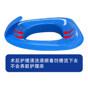 Urine Blocking Basin For Bedridden Patients <b>Blue</b> PP <b>Material</b> 37x33cm Medical Urinal Tray - Product Image 3